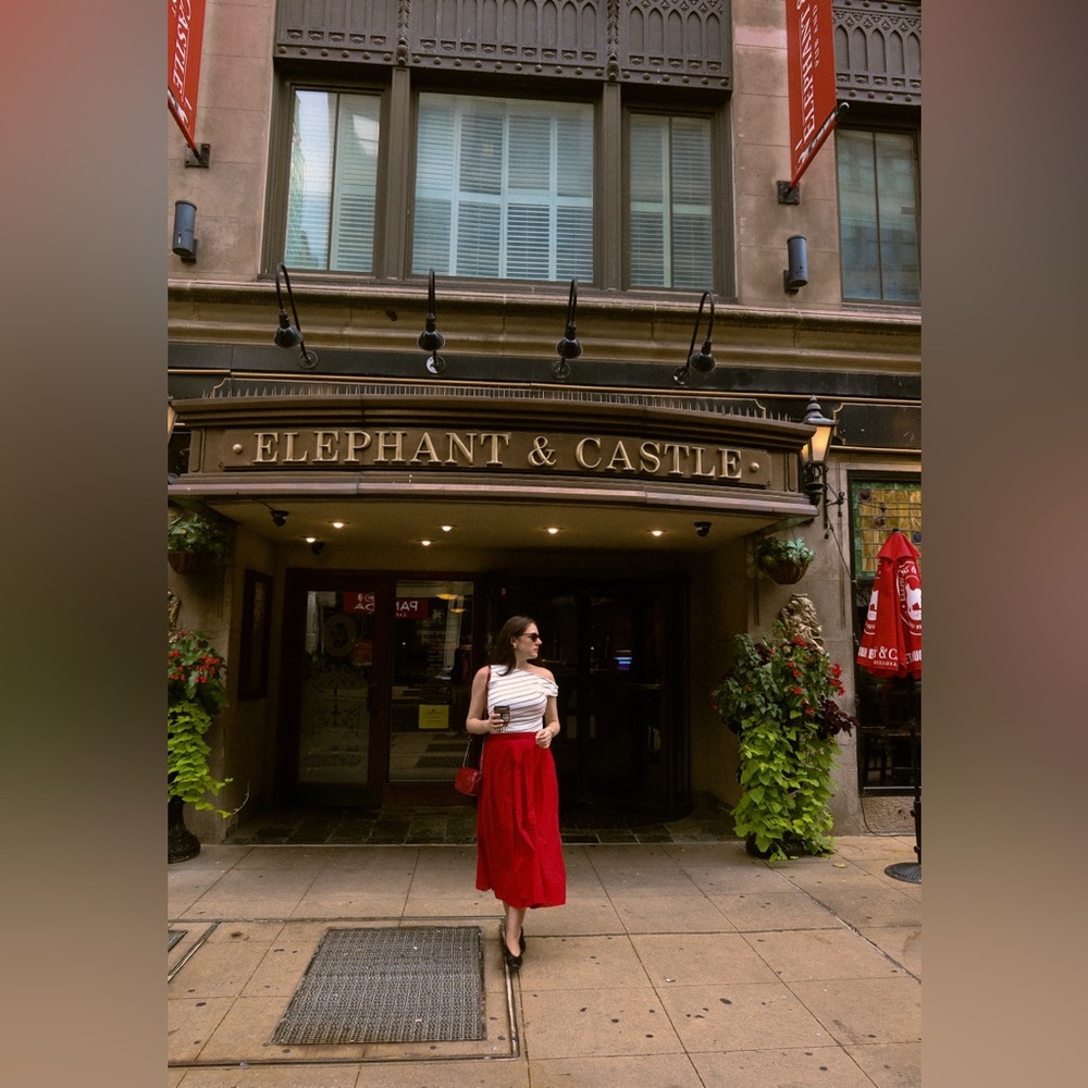 Red DKNY Skirt